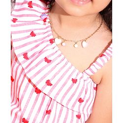 Babyhug 100% Cotton Knitted Sleeveless Jumpsuit with Bow Applique Striped - Pink