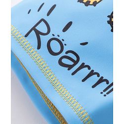 Babyhug Quick Dry Swimming Trunk With Cap Tiger Print- Blue