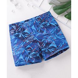 Babyhug Quick Dry Swimming Trunk Stars Print- Blue