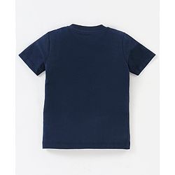 Babyhug Cotton Knit Half Sleeves Tiger Printed T-Shirts Pack of 3 - Navy Blue & Yellow