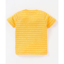 Babyhug Cotton Knit Half Sleeves Tiger Printed T-Shirts Pack of 3 - Navy Blue & Yellow