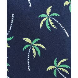Babyhug Cotton Knit Half Sleeves  Striped & Palm Tree Printed T-Shirts Pack of 3 - Blue & Grey