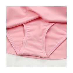 Babyhug Half Sleeves Frock Swimsuit Striped - Pink