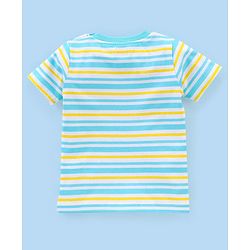 Babyhug Cotton Half Sleeves T-Shirts Dino Print Pack of 3 - Blue & Green