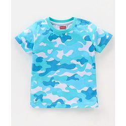 Babyhug Cotton Half Sleeves T-Shirts Dino Print Pack of 3 - Blue & Green