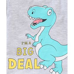 Babyhug Cotton Half Sleeves T-Shirts Dino Print Pack of 3 - Blue & Green