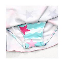 Babyhug Sleeveless Frock Swimsuit Star Print - Blue