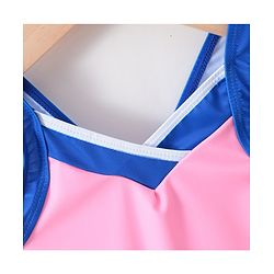 Babyhug Sleeveless Solid Frock Swimsuit- Pink