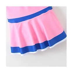 Babyhug Sleeveless Solid Frock Swimsuit- Pink