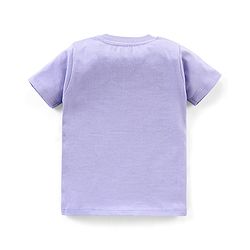 Babyhug Cotton Half Sleeves Tee With Dino & Camo Print- Purple