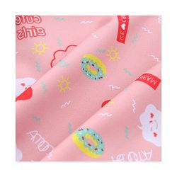 Babyhug Raglan Sleeves Frock Swimsuit Text Print - Pink & Green
