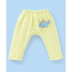 Babyhug Cotton Full Length Diaper Pants Dino Print Pack of 3 - Green