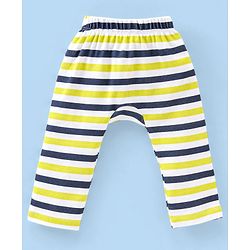 Babyhug Cotton Full Length Diaper Pants Dino Print Pack of 3 - Green