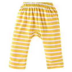 Babyhug Cotton Knit Full Length Diaper Pants Rocket Print Pack of 3 - Yellow Blue & Orange