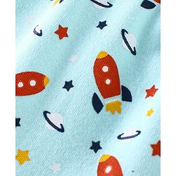 Babyhug Cotton Knit Full Length Diaper Pants Rocket Print Pack of 3 - Yellow Blue & Orange
