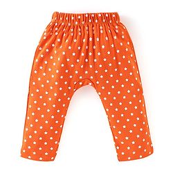Babyhug Cotton Knit Full Length Diaper Pants Rocket Print Pack of 3 - Yellow Blue & Orange