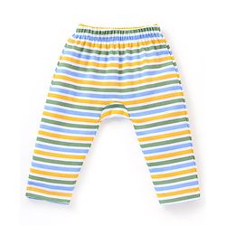 Babyhug Cotton Full Length Diaper Pants Croc Print Pack of 3 - Yellow & Blue