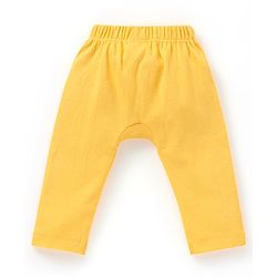 Babyhug Cotton Full Length Diaper Pants Croc Print Pack of 3 - Yellow & Blue
