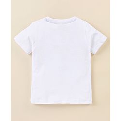 Babyhug Cotton Half Sleeves T-Shirt With Paw Patrol Print- White