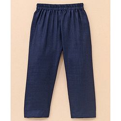 Babyhug 100% Cotton Flex Full Sleeves Kurta Pyjama Set with Waistcoat - Blue