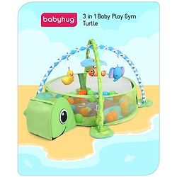 Babyhug 3 in 1 Baby Play Gym Turtle - Green