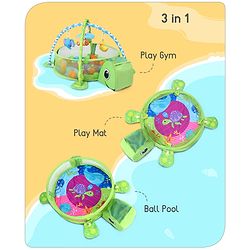 Babyhug 3 in 1 Baby Play Gym Turtle - Green