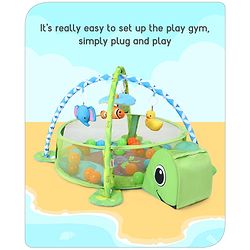 Babyhug 3 in 1 Baby Play Gym Turtle - Green