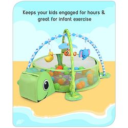 Babyhug 3 in 1 Baby Play Gym Turtle - Green