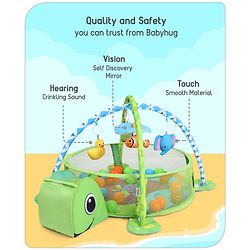 Babyhug 3 in 1 Baby Play Gym Turtle - Green