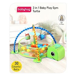 Babyhug 3 in 1 Baby Play Gym Turtle - Green