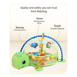 Babyhug 3 in 1 Baby Play Gym Turtle - Green