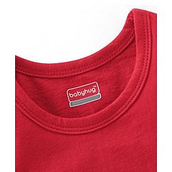 Babyhug 100 % Cotton Antibacterial Sleeveless Striped & Shark Printed Sando Pack of 5 - Red & Blue
