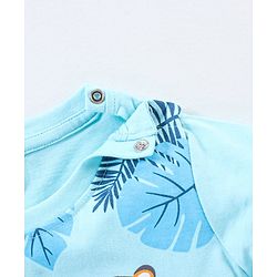 Babyhug Cotton Knit Half Sleeves T-Shirt Tiger Print Pack of 3 - Blue & Orange
