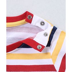 Babyhug Cotton Knit Half Sleeves Checks & Racing Cars Printed T-Shirts Pack of 3 -White & Yellow