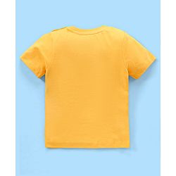 Babyhug 100% Cotton Half Sleeves Tee & Shorts Set Bus Print- Yellow & White