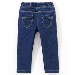 Babyhug Cotton Full Length Stretchable Denim Jeans - Blue