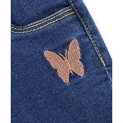 Babyhug Cotton Full Length Stretchable Denim Jeans - Blue