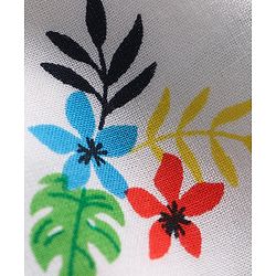 Babyhug Rayon Short Sleeves Floral Print Frock - White
