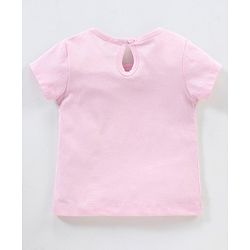 Babyhug 100% Cotton Half Sleeves Tee with I Love Mommy Print - Pink