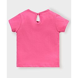 Babyhug Half Sleeves Tee with Bee Happy Print - Pink