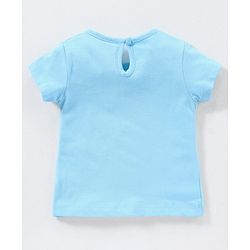 Babyhug 100% Cotton Half Sleeves Tee with Little Sunshine Print - Blue