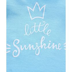 Babyhug 100% Cotton Half Sleeves Tee with Little Sunshine Print - Blue