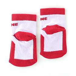 Cute Walk by Babyhug Non Terry Anti Bacterial Ankle Length Monster Design Socks Pack of 3 - Red Blue & Green