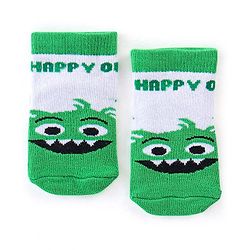 Cute Walk by Babyhug Non Terry Anti Bacterial Ankle Length Monster Design Socks Pack of 3 - Red Blue & Green