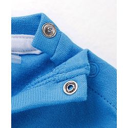Babyhug 100% Cotton Half Sleeves T-Shirt And Shorts Tiger & Monkey Print - Blue