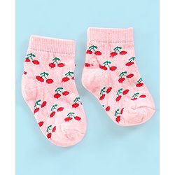 Cutewalk By Babyhug Anti Bacterial Ankle Length Watermelon Design Socks Pack Of 7 - Blue Yellow & Pink