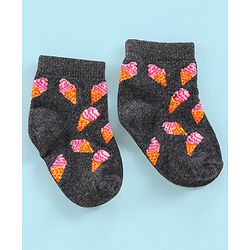 Cutewalk By Babyhug Anti Bacterial Ankle Length Watermelon Design Socks Pack Of 7 - Blue Yellow & Pink