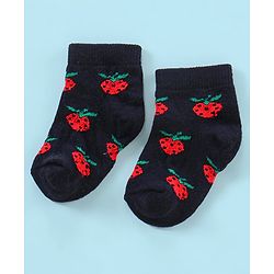 Cutewalk By Babyhug Anti Bacterial Ankle Length Watermelon Design Socks Pack Of 7 - Blue Yellow & Pink