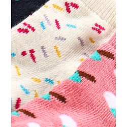 Cutewalk By Babyhug Anti Bacterial Ankle Length Watermelon Design Socks Pack Of 7 - Blue Yellow & Pink