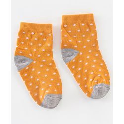 Cutewalk By Babyhug Anti Bacterial Ankle Length Socks Polka Dot Design Pack of 5- Pink Yellow & Blue
